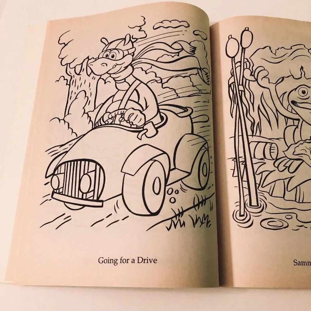 Vintage 1995 The  Adventures of Dudley The Dragon Coloring and Activity Books - Picture 8 of 16